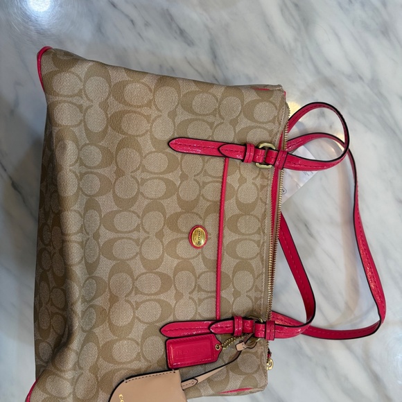 Coach Signature Handbag w/ Pomegranate Trim - Picture 8 of 8